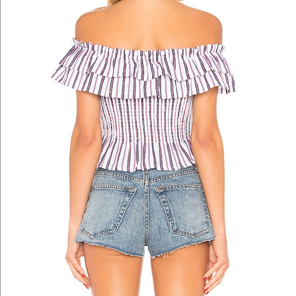 About Us XS striped off shoulder top. GUC - Picture 3 of 4